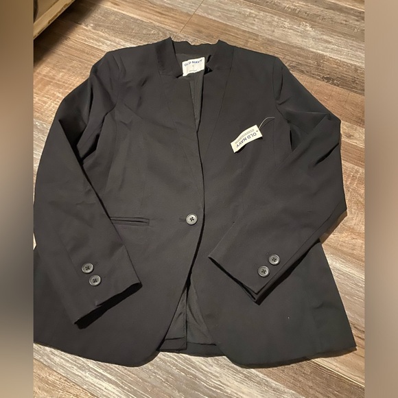 Old Navy Slim Fit Fitted Blazer black S NWT - Picture 3 of 7